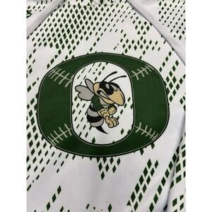 Ostingers Baseball Hoodie. White W/Green Logo. Evo Shield Brand, Size XL